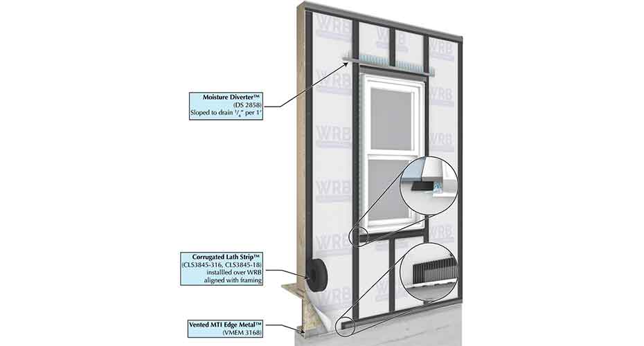 Lap Siding with Corrugated Lath Strip Image