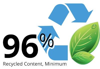 Page Sustainability 96% Recycled Content, Minimum